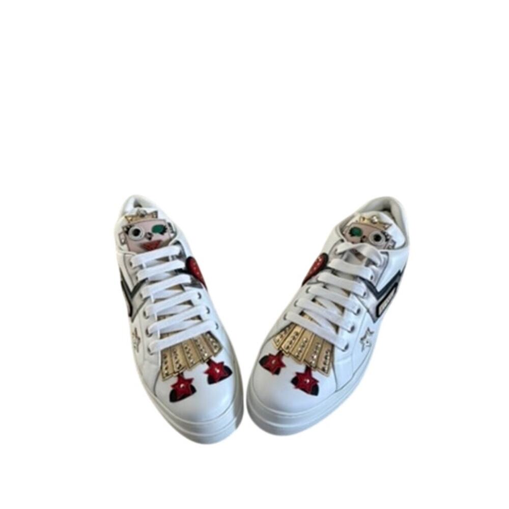 Prada Robot Queen Patchwork Embellished White Pla… - image 7